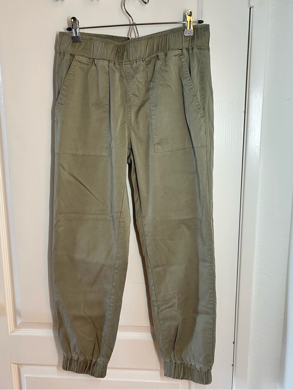 Buffalo Olive Green Tencel Blend Jogger Pants - Elastic Waist, Pull On Joggers
